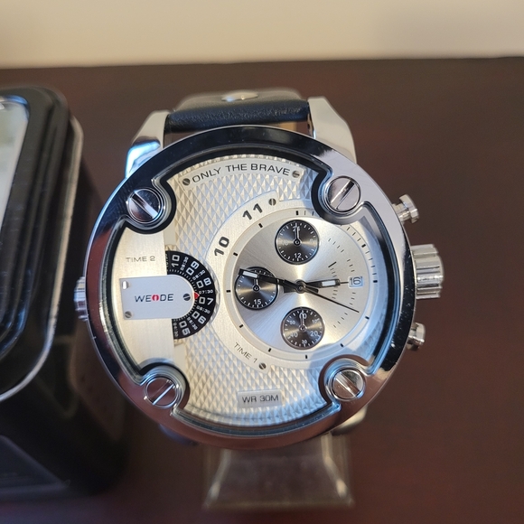 New Dual Time zone White Weide Men’s Fashion Watch with box - Picture 2 of 4